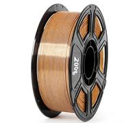 Silk PLA Filament Gradient 3D Printer Filament Modeling Material 1.75mm 200g, High Speed Printing Filament, Enhanced Toughness, for Sensory & Fidget Star, Dimensional Accuracy 0.02mm Gold Silver