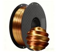 Silk PLA Filament Gradient 3D Printer Filament Modeling Material 1.75mm 200g, High Speed Printing Filament, for Sensory & Fidget Star, Dimensional Accuracy 0.02mm Gold Silver Copper