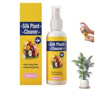 Silk Plant Cleaner Spray No Wipe - 120ml Artificial Flower and Fake Plant Cleaner | Fast-Acting Dust Remover and Leaf Shine for Faux Greenery, Home, Office Decor (4 Fl Oz)
