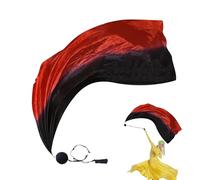 Silk Poi, Silk Dance Veils | Beautiful Dance Flags with Swivel Balls - Colorful Poi Belly Veil, Beautiful Gradient Color Worship Flags for Church of D