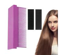 Silk Press Comb Attachment, Flat Iron Comb Attachment, Clip Hair Straightener Attachment, Heat Resistant, Removable Straightening Styling Comb for Home and Salon