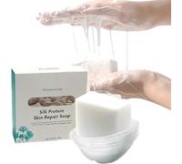 Silk Protein Skin Repair Soap, Goat Milk Soap Bars, Deep Cleansing Oil Control Moisturizing, Natural and Organic Ingredients, Ideal for All Skin Types (1pcs)