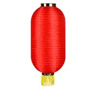 Silk Red Lantern 2 Pack Traditional Lantern Style Hanging Lantern Foldable Festive Silk Lamp for Outdoor Garden Decoration(6 inch)
