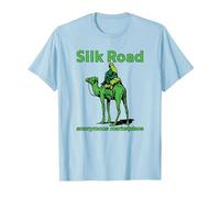 Silk Road Anonymous marketplace Camel Dark Web Crypto BTC T-Shirt, Men, Baby Blue, Small