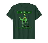 Silk Road Anonymous marketplace Camel Dark Web Crypto BTC T-Shirt, Men, Dark Green, XX-Large