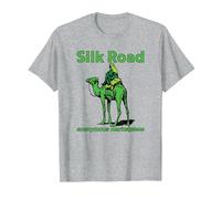 Silk Road Anonymous marketplace Camel Dark Web Crypto BTC T-Shirt, Men, Heather Grey, 4X-Large