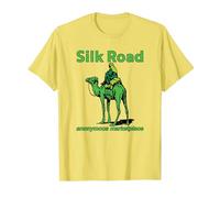 Silk Road Anonymous marketplace Camel Dark Web Crypto BTC T-Shirt, Men, Lemon Yellow, XX-Large