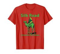 Silk Road Anonymous marketplace Camel Dark Web Crypto BTC T-Shirt, Men, Red, Large