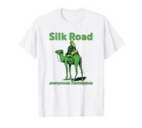 Silk Road Anonymous marketplace Camel Dark Web Crypto BTC T-Shirt, Men, White, XX-Large