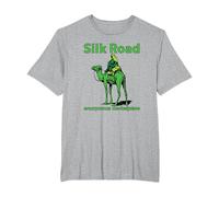 Silk Road Anonymous marketplace Camel Dark Web Crypto BTC T-Shirt, Men's Big and Tall, Heather Grey, 4X Tall