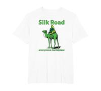 Silk Road Anonymous marketplace Camel Dark Web Crypto BTC T-Shirt, Men's Big and Tall, White, 6X Tall