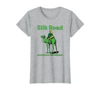 Silk Road Anonymous marketplace Camel Dark Web Crypto BTC T-Shirt, Women, Heather Grey, XX-Large