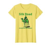 Silk Road Anonymous marketplace Camel Dark Web Crypto BTC T-Shirt, Women, Lemon Yellow, X-Small
