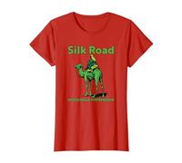 Silk Road Anonymous marketplace Camel Dark Web Crypto BTC T-Shirt, Women, Red, XX-Large