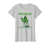 Silk Road Anonymous marketplace Camel Dark Web Crypto BTC T-Shirt, Women, Silver Grey, XX-Large