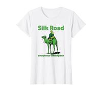 Silk Road Anonymous marketplace Camel Dark Web Crypto BTC T-Shirt, Women, White, XX-Large