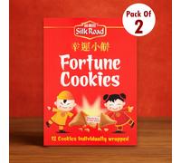 Silk Road Fortune Cookies - 70g x 12 (Pack of 2, Total 24 Cookies)
