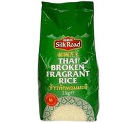 Silk Road Thai Broken Fragrant Rice 1 x 2kg - Premium Jasmine Broken Rice, Authentic Thai Fragrance, Soft Texture, Ideal for Everyday Cooking and Asian Dishes