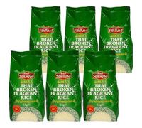 Silk Road Thai Broken Fragrant Rice 6 x 2kg - Premium Jasmine Broken Rice, Authentic Thai Fragrance, Soft Texture, Ideal for Everyday Cooking and Asian Dishes