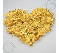 Silk Rose Petal Flower Confetti Engagement Celebration Wedding Decoration (1000 Petals - Graceful Gold)