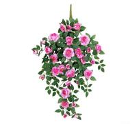 Silk Rose Vine 90 cm for Beautiful Hanging Arrangements in Various Settings (dark pink)