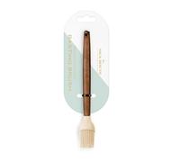 Silk Route Home Acacia Wood & Cream Silicone Basting Brush Kitchen Utensil