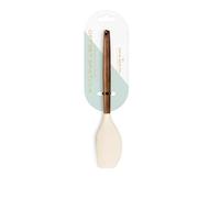 Silk Route Home Acacia Wood & Cream Silicone Offset Spatula Kitchen Utensil