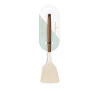Silk Route Home Acacia Wood & Cream Silicone Turner Kitchen Utensil