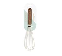 Silk Route Home Acacia Wood & Cream Silicone Whisk Kitchen Utensil