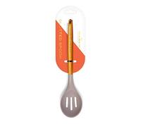 Silk Route Home Acacia Wood & Grey Silicone Slotted Spoon Kitchen Utensil