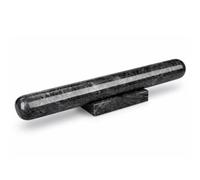 Silk Route Home Black Marble Rolling Pin with Stand - Heavyweight Solid Marble Rolling Pin for Baking, Naturally Cool & Non-Stick, Even Dough Rolling
