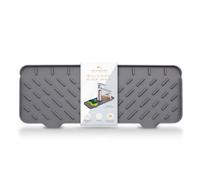 Silk Route Home Grey Silicone Sink Faucet Draining Mat/Tray Splash Guard for Kitchen & Bathroom from 36cm