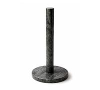 Silk Route Home Marble Kitchen Roll Holder - Black | Heavyweight 1.5kg Paper Towel Stand | Non-Slip, Tip-Resistant Natural Marble | Freestanding Kitchen Towel Dispenser