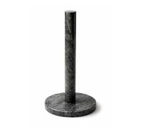 Silk Route Home Marble Kitchen Roll Holder - Black | Heavyweight 1.5kg Paper Towel Stand | Non-Slip, Tip-Resistant Natural Marble | Freestanding Kitchen Towel Dispenser