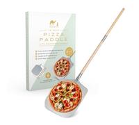 Silk Route Home Pizza Peel | Premium Alloy Pizza Paddle with Adjustable Beech Wood Handle, 62cm or 110cm Reach, Ideal for Wood-Fired & Outdoor Pizza Ovens