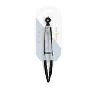 Silk Route Home Stainless Steel & Black Silicone Food Tong Kitchen Utensil