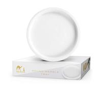 Silk Route Home White Round Marble Tray 25cm - Vanity & Kitchen Organiser