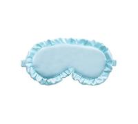 Silk Ruffle Sleep Eye Mask Soft Sleeping Covers Multicolor Night Dream Blackout Patches for Woman Man to Better(Fresh Green)