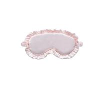 Silk Ruffle Sleep Eye Mask Soft Sleeping Covers Multicolor Night Dream Blackout Patches for Woman Man to Better(Light Pink)