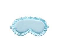 Silk Ruffle Sleep Eye Mask Soft Sleeping Eye Covers Multicolor Night Dream Blackout Eye Patches for Woman Man to Sleep Better(Fresh Green)