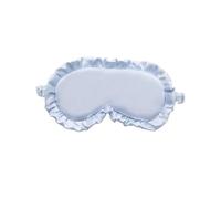 Silk Ruffle Sleep Eye Mask Soft Sleeping Eye Covers Multicolor Night Dream Blackout Eye Patches for Woman Man to Sleep Better(Blue)