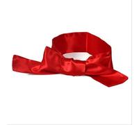 Silk Satin Eye Mask Restraints Handcuffs Sexy Flirt Blindfold Patch Cover Restraints Accessories (As the picture)