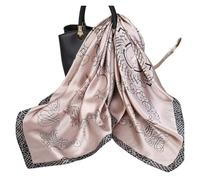 Silk Satin Neck Scarf For Women Print Hijab Scarfs Female 90 * 90cm Square Shawls And Wraps Scarves For Lady for Daily Wear, Parties or Decoration(Color-11)