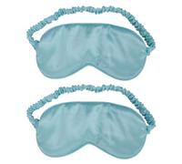 Silk Sleep Eye Mask for Comfortable Rest 2 Pcs with Adjustable Strap | Green Shade, Light Blocking Design, for Adults, Soft Wear, Travel and Bedtime
