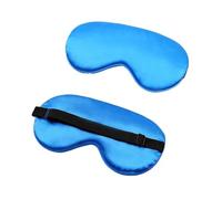 Silk Sleep Eye Mask Padded Shade Eye Cover Patch Sleeping Mask Eyemask Blindfolds Travel Relax Rest Women Men(Blue)