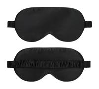 Silk Sleep Mask, 100% Real Natural Pure Silk Eye Mask Black, 100% Blackout, Eye Sleeping Mask, Eye Sleep Shade Cover for Travel Reduces Puffy Eyes