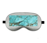 Silk Sleep Mask Block Light Eye Covers Travel Night Blindfold, Gray-Style | Turquoise Marble Eye Mask for Sleeping, Adjustable Strap & Zero Eye Pressure Design, Travel and Home Use