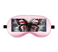Silk Sleep Mask Block Light Eye Covers Travel Night Blindfold, Pale Pink | Butterflys Eye Mask for Sleeping, Adjustable Strap & Zero Eye Pressure Design, Travel and Home Use