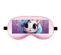 Silk Sleep Mask Block Light Eye Covers Travel Night Blindfold, Pale Pink | Cute Horse Eye Mask for Sleeping, Adjustable Strap & Zero Eye Pressure Design, Travel and Home Use