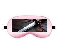 Silk Sleep Mask Block Light Eye Covers Travel Night Blindfold, Pale Pink | Japan Samurai Sword Eye Mask for Sleeping, Adjustable Strap & Zero Eye Pressure Design, Travel and Home Use